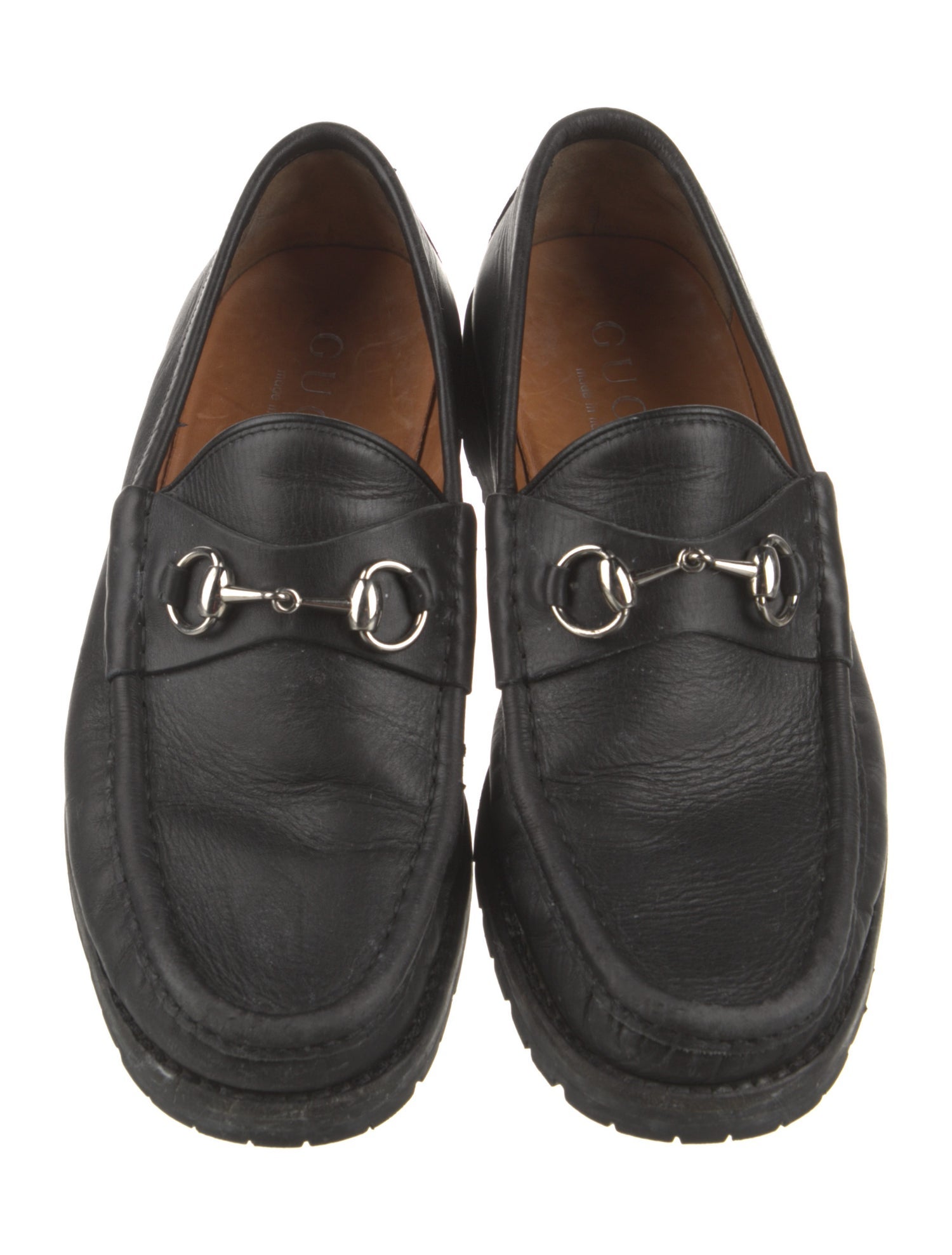 Gucci Horsebit Accent Leather Dress Loafers